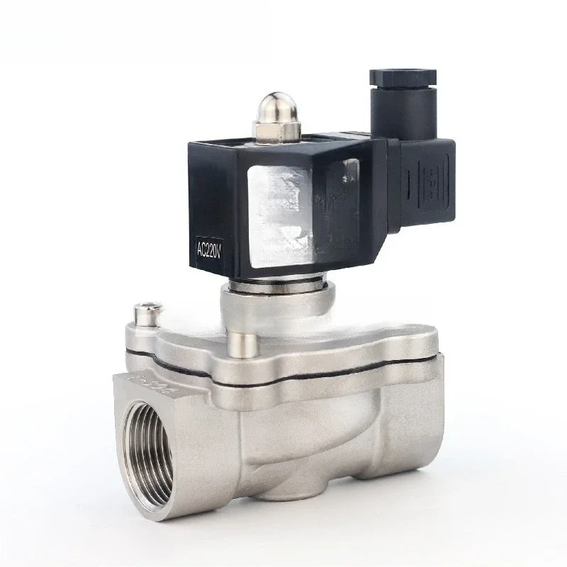

Outdoor waterproof stainless steel solenoid water valve 220V24V air valve electric control water normally closed switch DN15