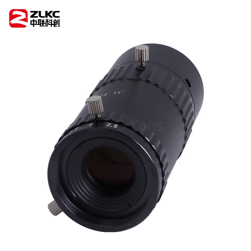 ZLKC 1.1'' Macio lens 50mm C-Mount Lenses 12MP no Distortion Manual Iris F2.8-16 Area Scan Camera lens PCB Inspection lenses