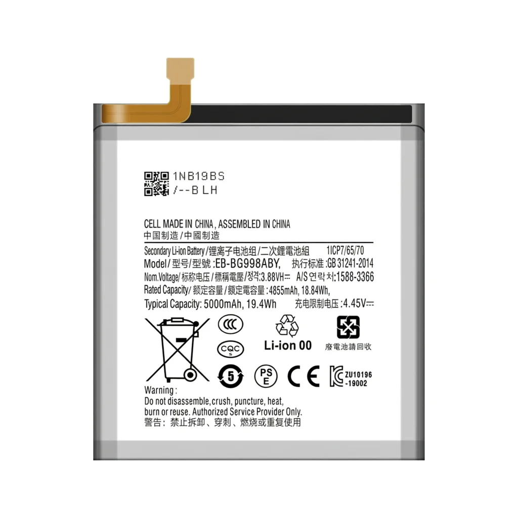 EB-BG998ABY 5000mAh Replacement Battery for Samsung Galaxy S21 Ultra G998 5G Mobile Phone Batteries