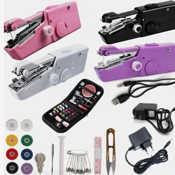 Handheld Mini Sewing Machine Portable Electric Sewing Machine with Bobbin for Needlework Handwork Home Travel Sewing Accessories