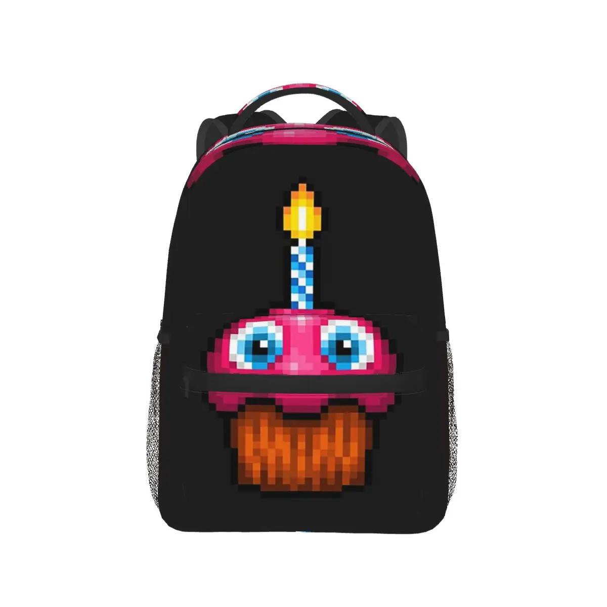 Five Nights At Freddy's 2 Pixel Art Cupcake Student Backpack School Bag Hiking Travel Daypack Fashion Bookbag Shoulder Bags