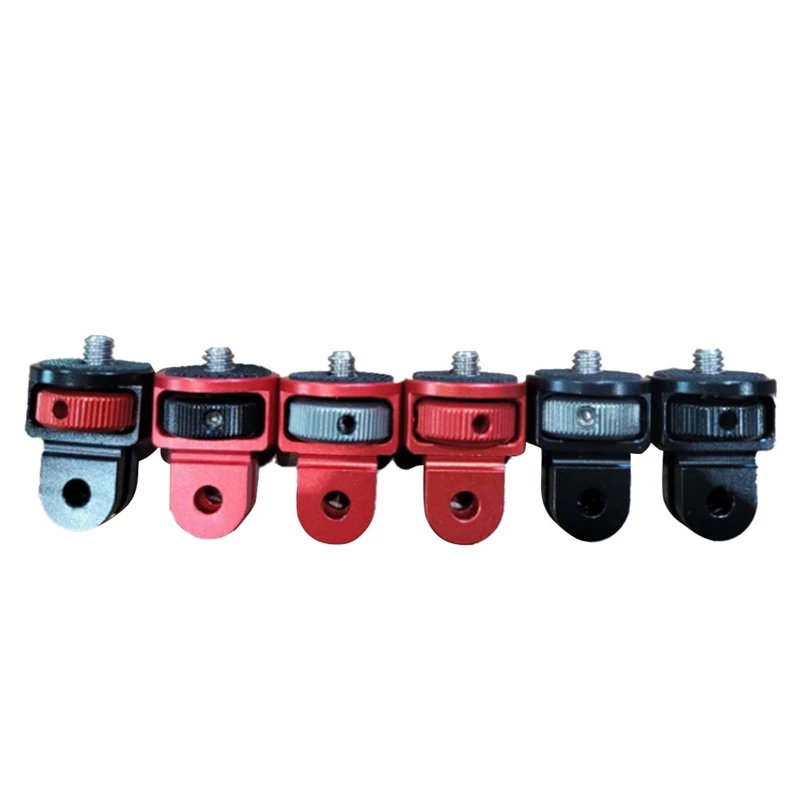 For Gopro Series DJI Insta360 Sports Camera Replacement Parts Multi-Function 1/4 Adapter Interface 1/4 Adapter Red