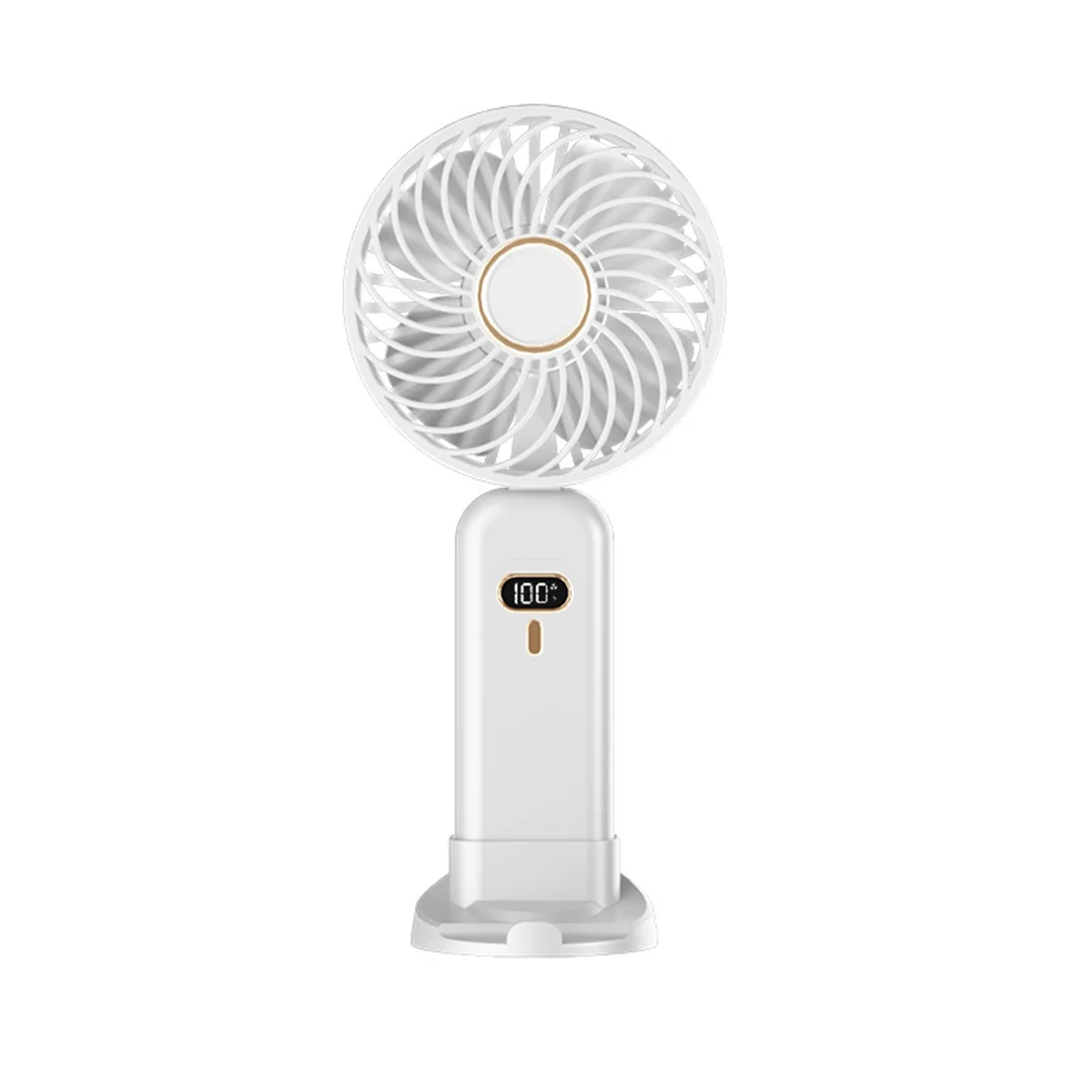 Handheld Fan, Portable Fan with Lanyard Spray,5 Speeds Level Personal Fan, Foldable Desk Fan for Travel Outdoor White