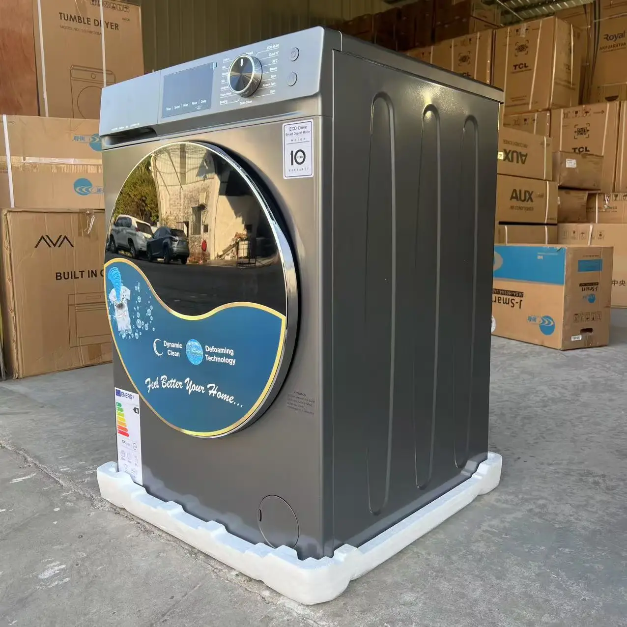 

12kg front-loading smart washing machine, steam wash, 15-minute quick wash, 1400 rpm