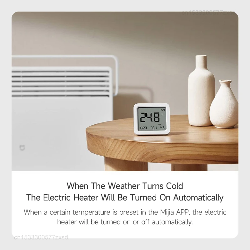 Xiaomi Mijia Smart Thermo-hygrometer 3 Mijia Bluetooth Temperature Humidity Sensor Table Clock 12/24H Wall-mounted LCD Clock 1pc