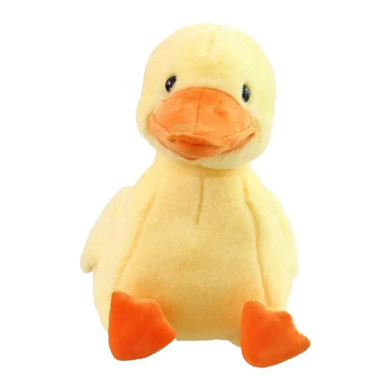 Yellow Duck Stuffed Animal Plush Cute Yellow Duck Animal Soft Toy Soft Snuggly Playtime Companions Gift Desktop Guardian Doll