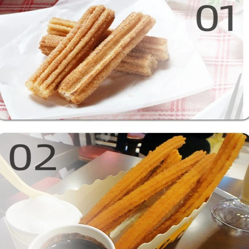 Small Churros Maker Stainless Steel Vertical 2l 3L 5L 7L 10L 12L 15L Spanish Churros Filler Machine With 5 Discharge Mould
