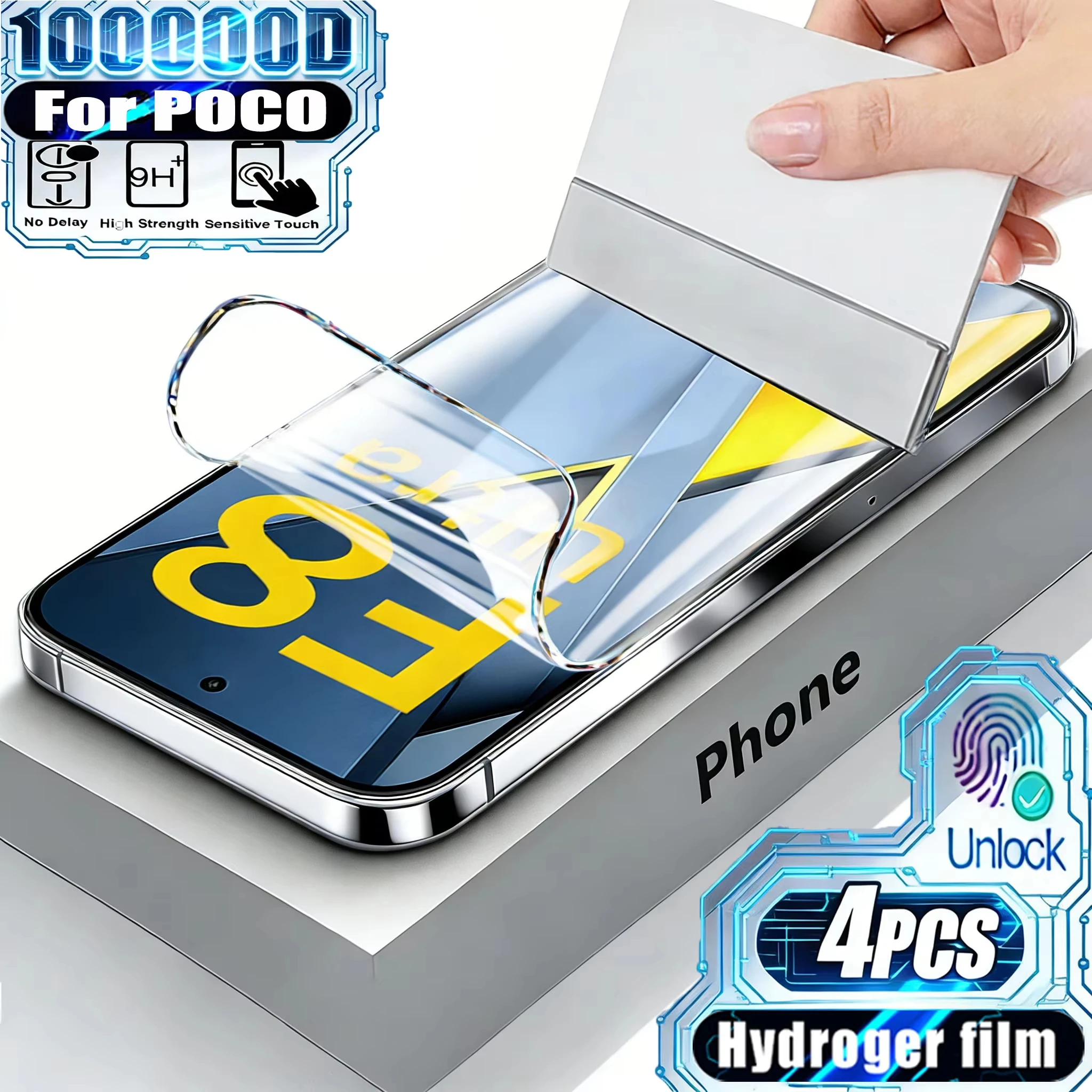 

1-4PCS Hydrogel Film For Poco F8 Ultra M8 Pro X7 X6 X5 M4 M6 F4 F5 F6 Pro C65 C75 C71 M7 Plus X7 X8 Pro Screen Protector Films