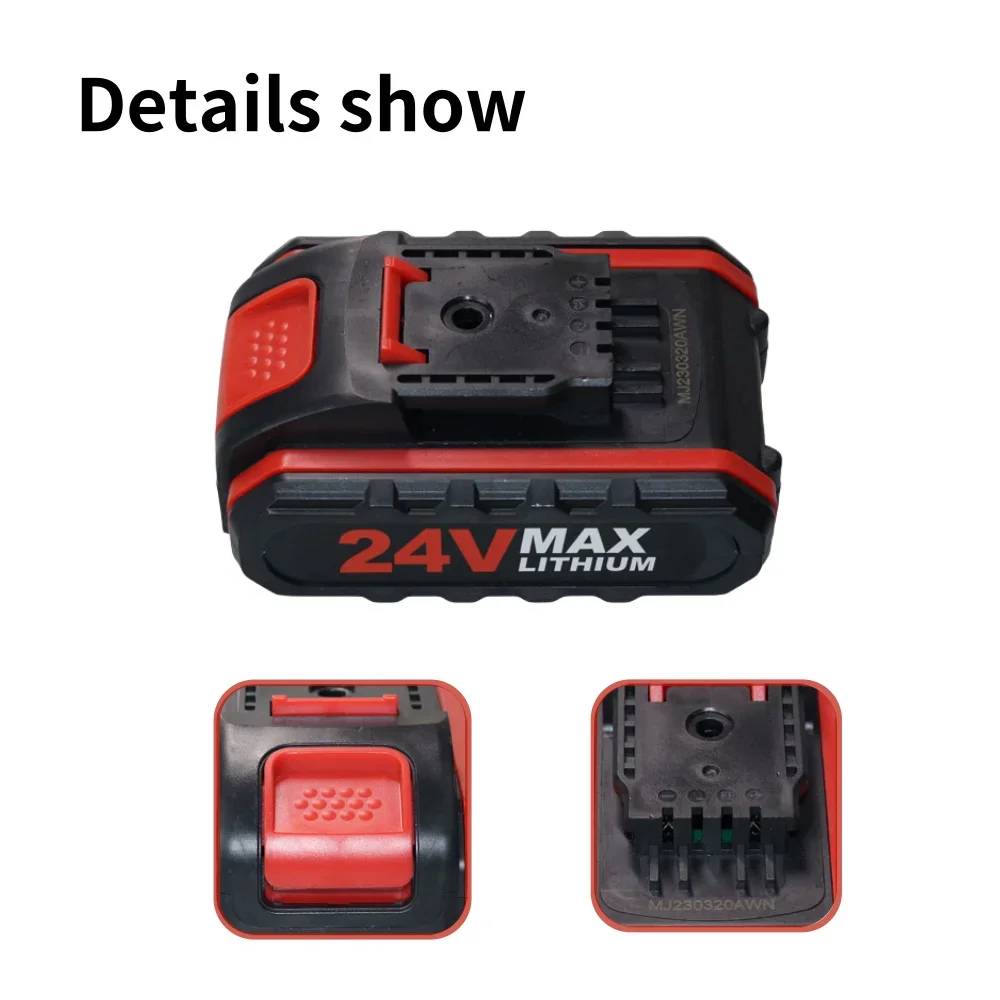 100% New 24V 3000mAh Lithium-ion Battery For WORX Rechargeable Cordless Impact Drill Battery Replace Electric Tool Battery