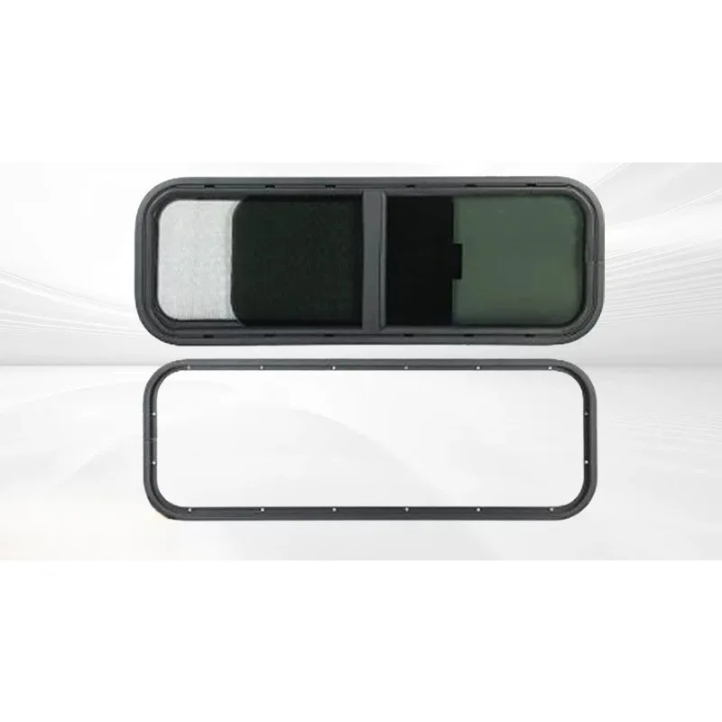 for 900x300mm RV Sliding Window Black Tempered Glass Camper Trailer Shade