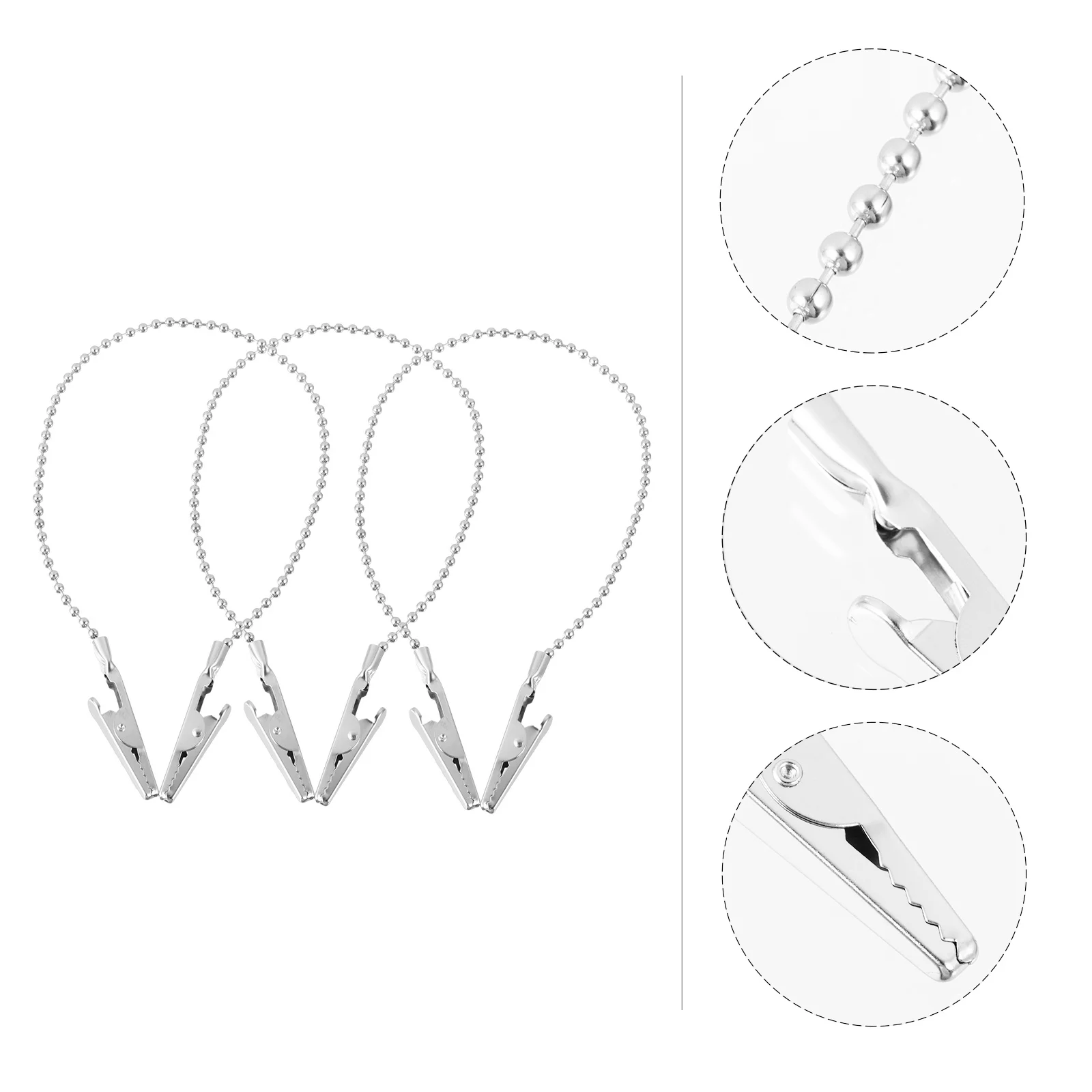 

3pcs Napkin Clips Portable Adjustable Bib Holder For Clothes Protection Multipurpose Mask Extender Abs Nylon