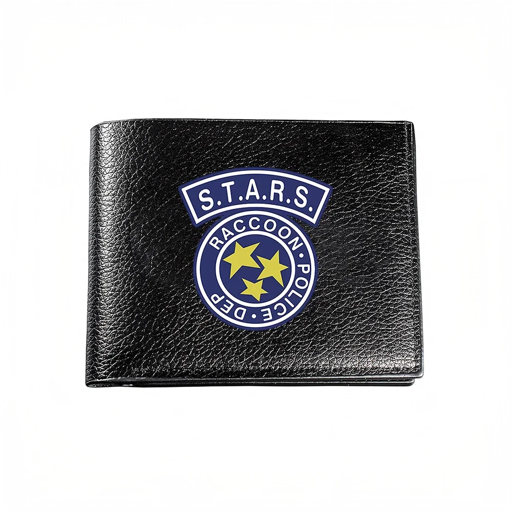 S T A R S Raccoon Police Department Emblem Men's Wallet Card Holder Fashion Casual Business Style