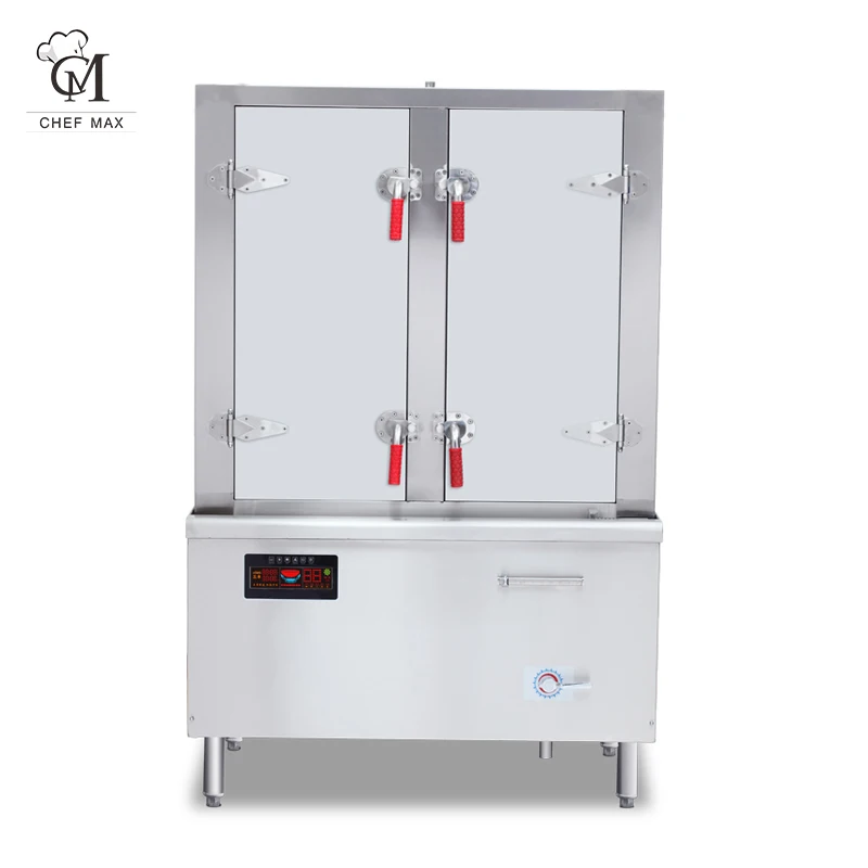 Chefmax Commercial Gas Electric Type Stainless Steel Food Seafood Rice Dumpling Steamer Machine For Cooking Food