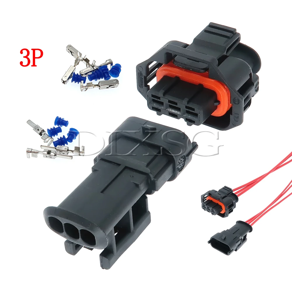 1 Set 3 Pin 1928403870 1928403966 1928404227 Car Oil Rail Pressure Sensor Cable Harness Waterproof Connector Auto Parts