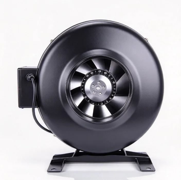 Round Duct Turbo Exhaust Fan Silent Powerful Suction Centrifugal External Rotor Coaxial Ventilation Blower Industrial Extractor