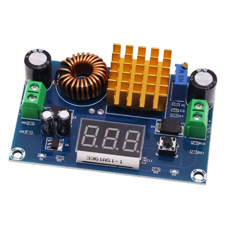 AA08-XH-M411 DC 5V-45V Boost Converter Module Voltage Regulator Adjustable Step Up Voltmeter Digital Display Module