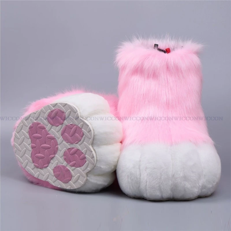 

Fursuit Cosplay Paws Shoes Accessories Furry Cosplay Bunny Cat Manga Party Cos Wearable Boots Cute Fluffy Animal Unisex Costume