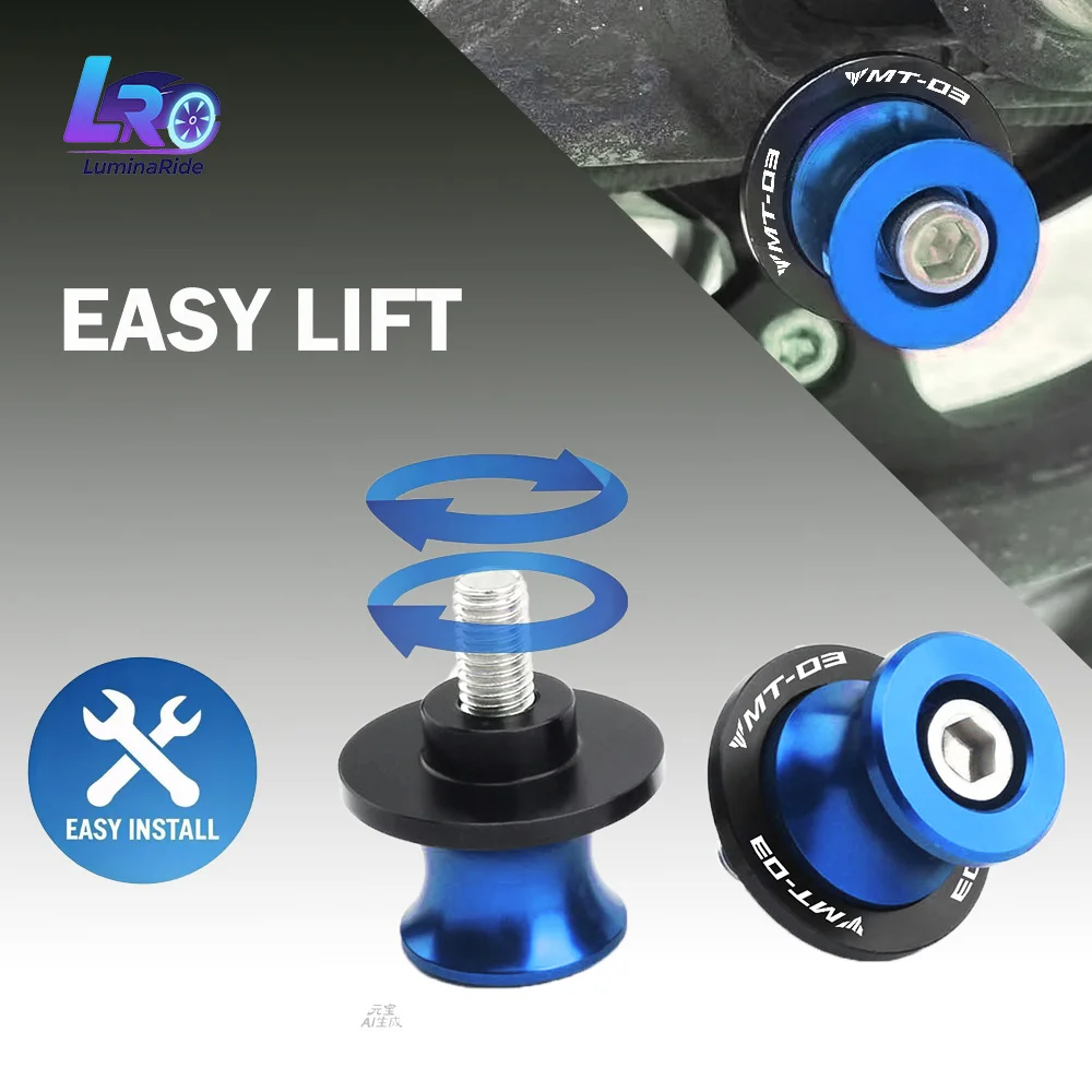 NOVO! Parafusos de Suporte (Sliders) para Balança de Moto Yamaha MT03, MT09, MT10 - Acessórios M6