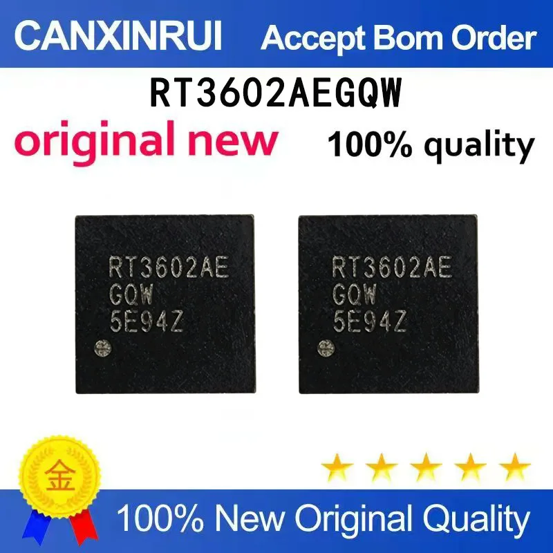 

（5 pieces）Brand new original RT3602AE silk screen: RT3602AEGQW GQW RT3674AE QFN chip
