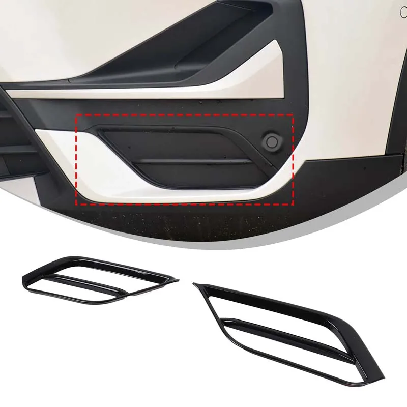 Front Bumper Side Decorative Sticker ABS Carbon Fiber Front Bumper Left Right Bezel Cover Car Supplies For BMW X1 F48 2020