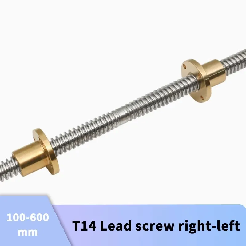 

Аксессуары для 3D-принтеров с ЧПУ T14, свинец, правая и левая резьба, винт 14 мм, гайка, Т-образный винт, гравировальный шаговый двигатель, трапециевидная нержавеющая сталь