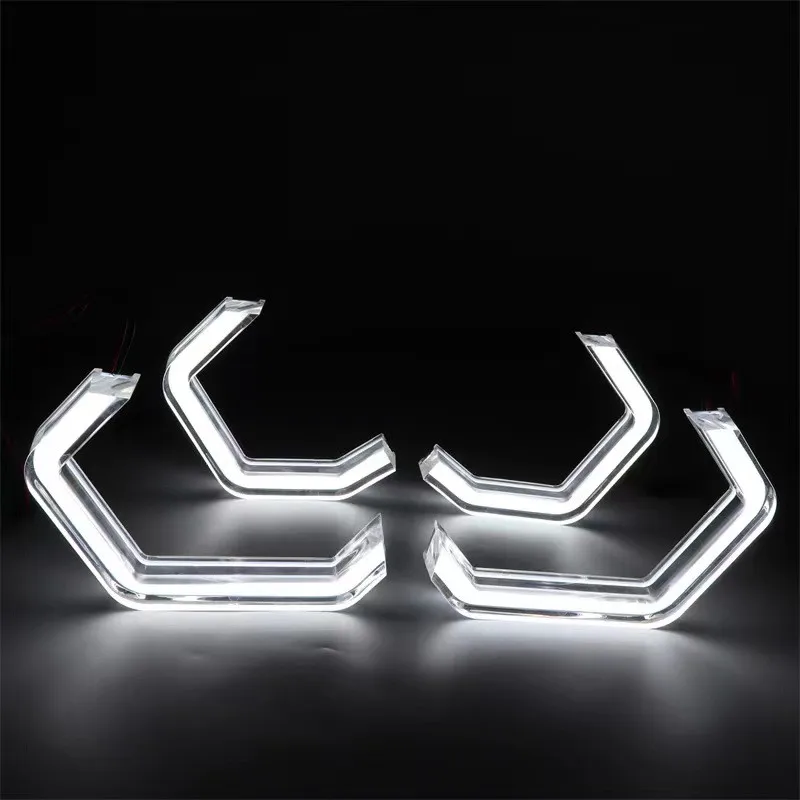 M3M4 LED Angel Eyes DTM DRL For BMW F10 F30 F31 F32 F34 F01 F02 F80 F82 F83 M2 E46 E90 E60  Headlight Halo Rings  3D PMMA