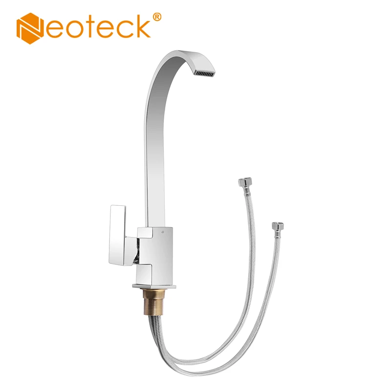 

Neoteck 360°swivel Kitchen Faucets Single switch Water tap Sink Mixer Rotate Faucet Polished chrome plating Hot & Cold Water Tap