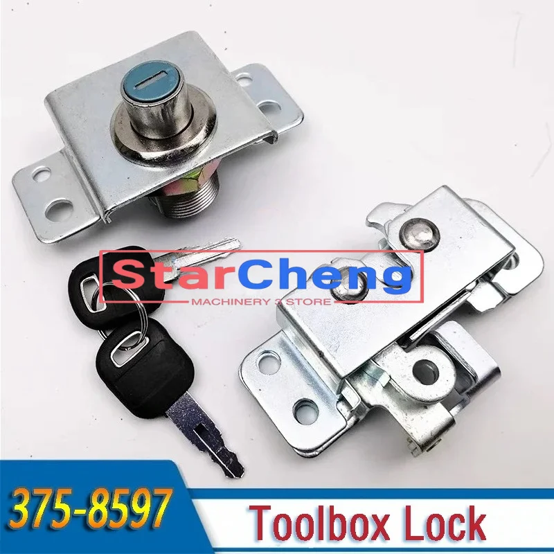 1 Set High Quality Toolbox Lock with Keys 375-8597 3758597 For Excavator E315D E320D E325D E330D E336D E345D