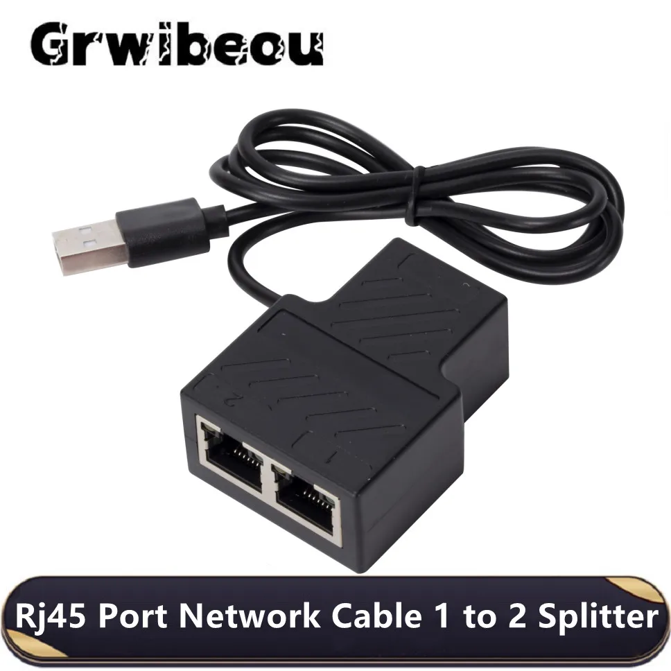 RJ45 Splitter Adapter 1 to 2 RJ45 Female to RJ45 Female Port 8P8C Extender Plug LAN Interface Ethernet Socket Connector Coupler