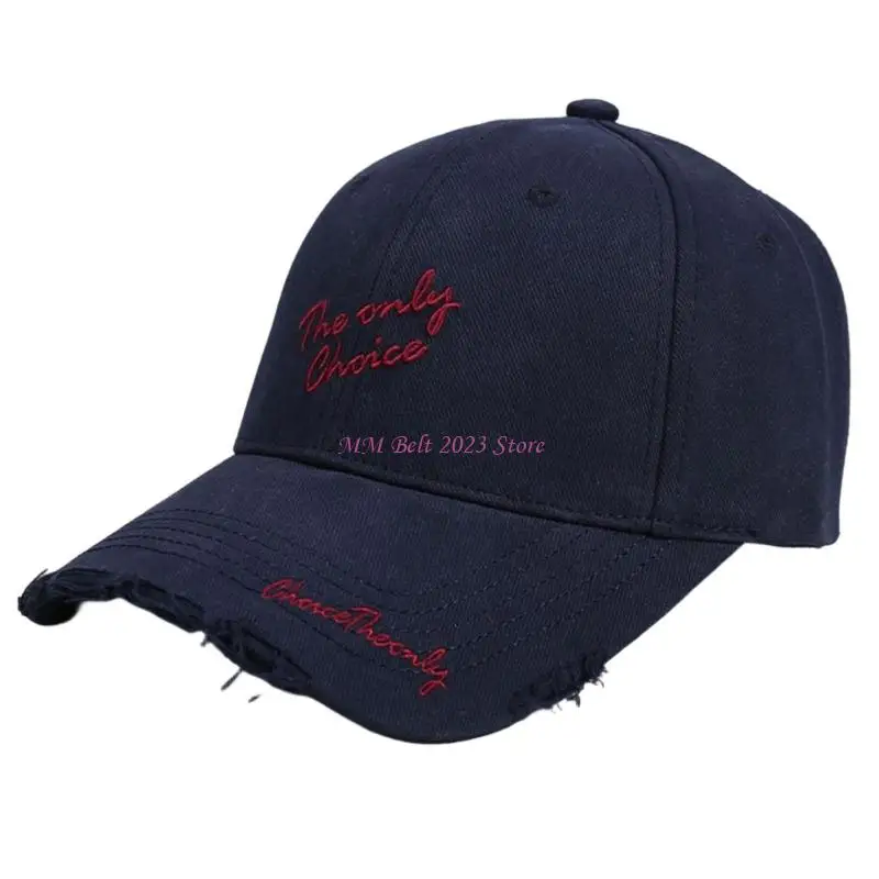 49ME Classical Cotton Baseball Cap With Curved Brims Sun Protections Adjustable Hat