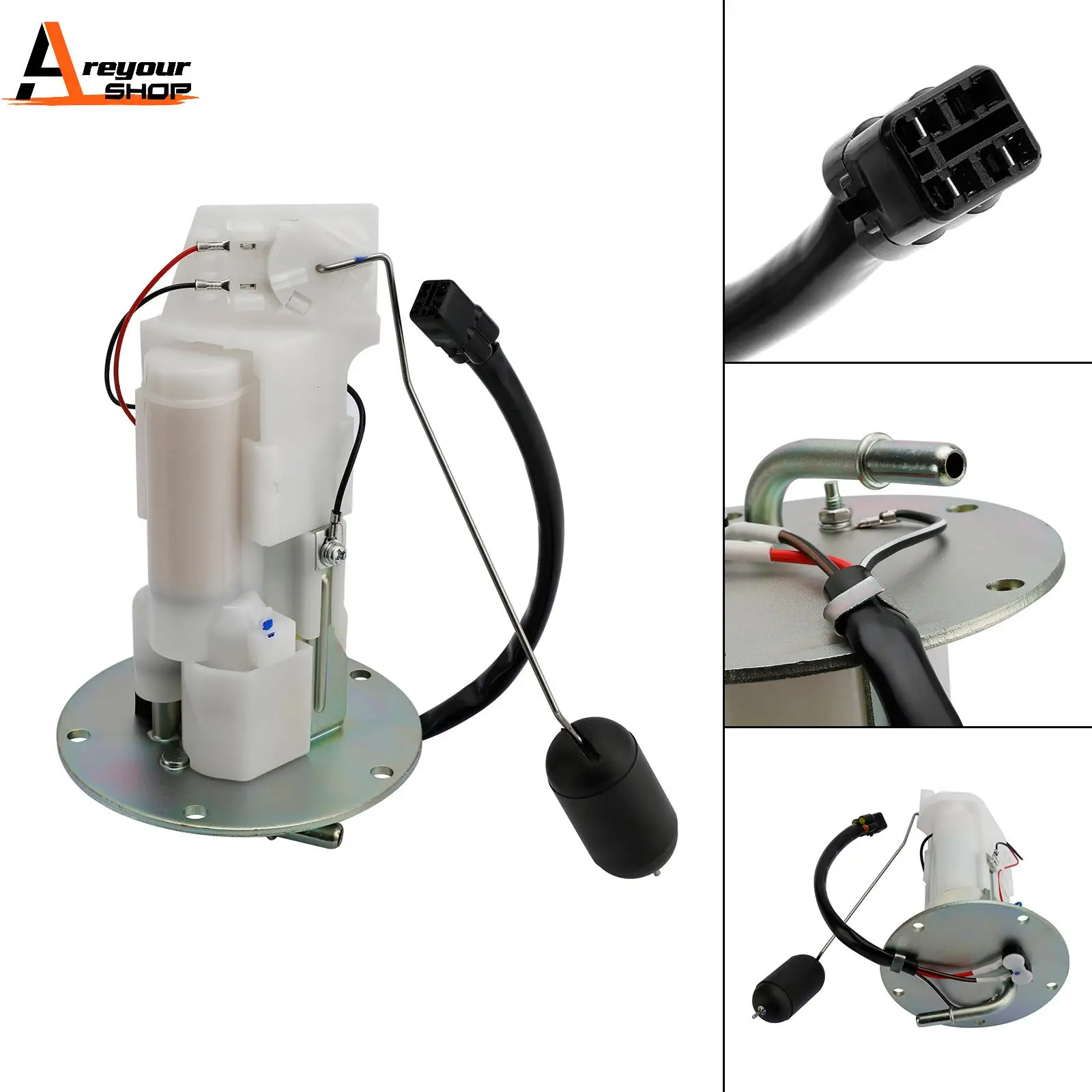 Areyourshop Fuel Pump Assy 49040-0763 for Kawasaki Ninja 400 Ex400 Er400 2018 2019 2020 2021 2022 2023