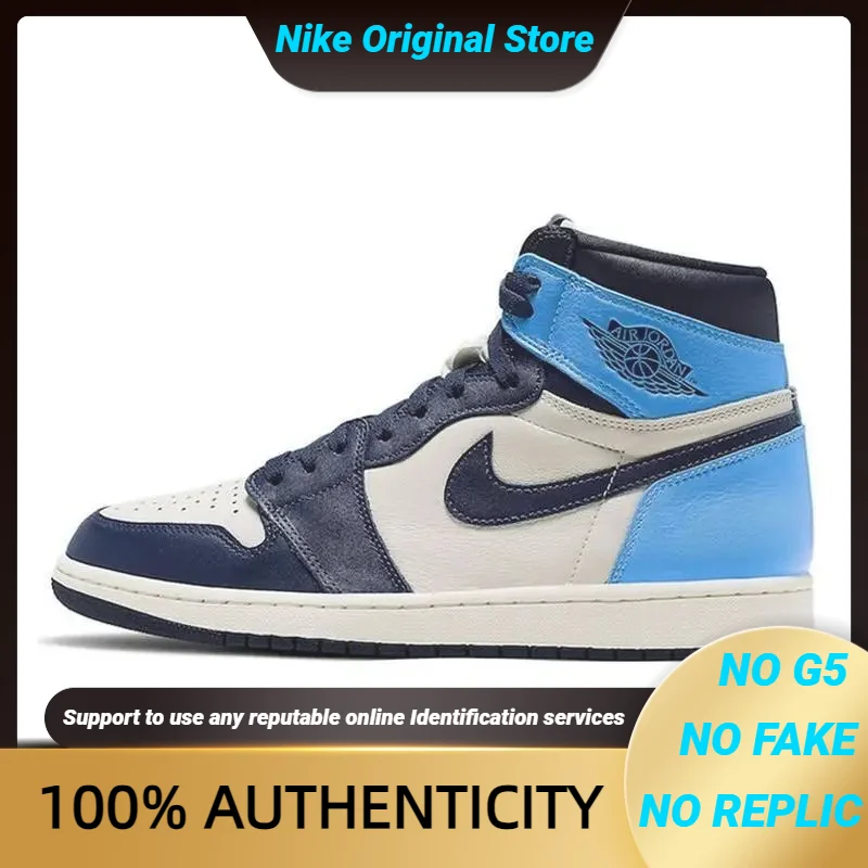 Nike Air Jordan 1 Retro High OG 'Obsidian' Sneakers shoes 555088-140