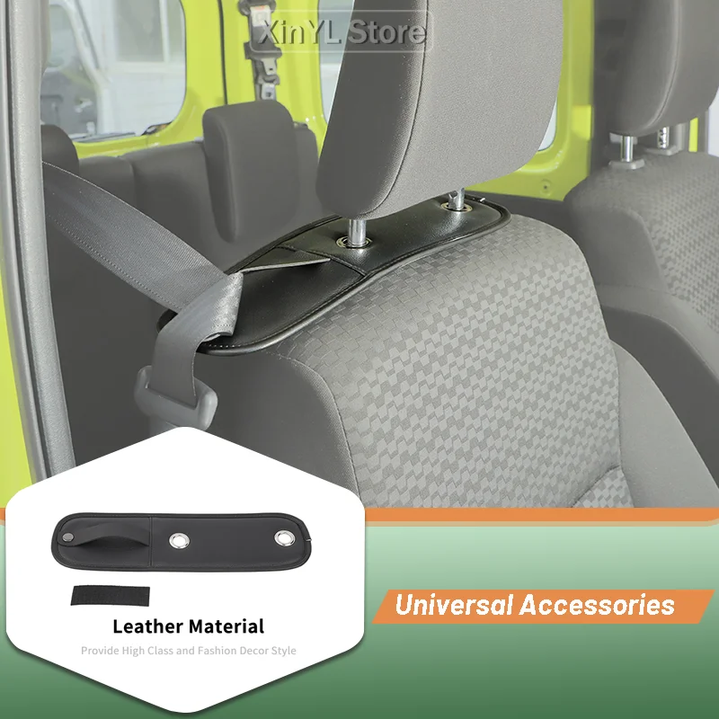 

Leather Seat Safety Belt Tray plate for Car Universal Jeep Wrangler / Suzuki Jimny / Ford Mustang Interior Accessories