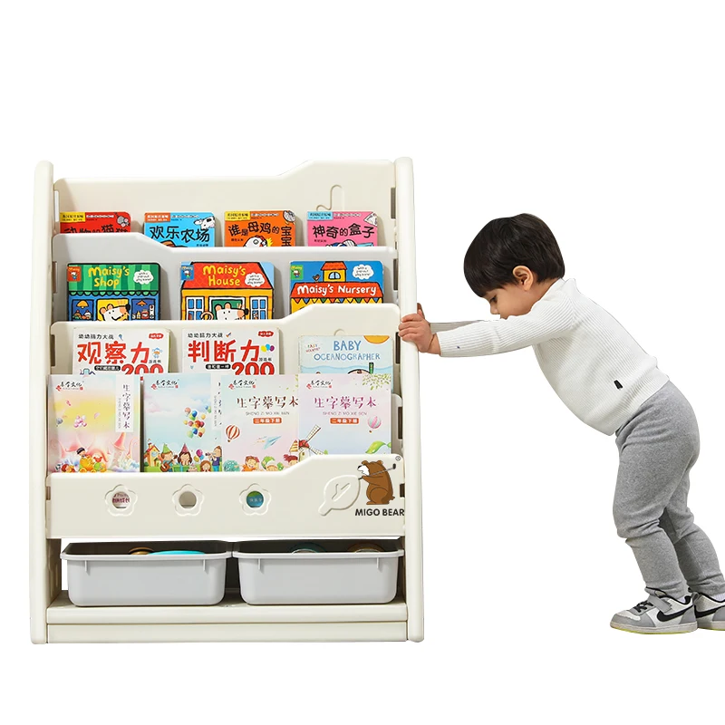

Kids Bookshelf Organizer Bookcase for Children Book Shelf Toy Storage in Bedroom Study Room Playrooms Nursery