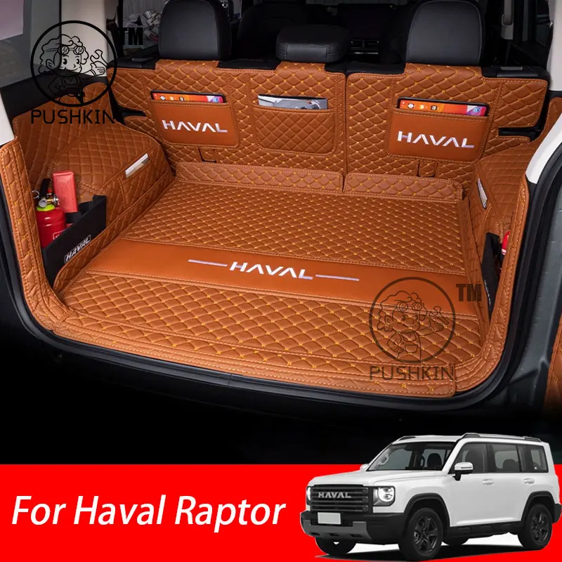 

For Haval Raptor 2024 2025 Car Boot Mat Rear Trunk Liner Cargo Leather Floor Carpet Tray Protector Accessories Mats