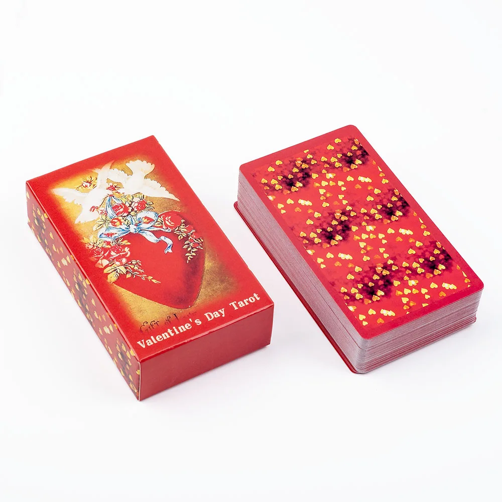 Walentynki Tarot A 79-Card Deck Magic Arts Love Deck Niesamowite Lovers Oracle Cards Blat Cards Of Group Games 10.3 * 6Cm