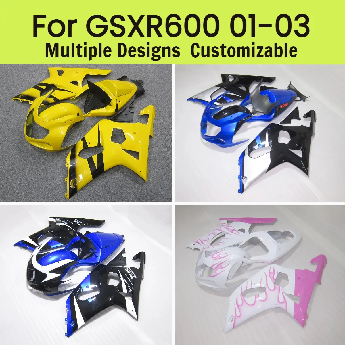 

New Style Fairing Kit for GSXR600 GSXR750 2001 2002 2003 Motorcycle Plastics Kits Covers Fairings GSXR 600 750 01 02 03