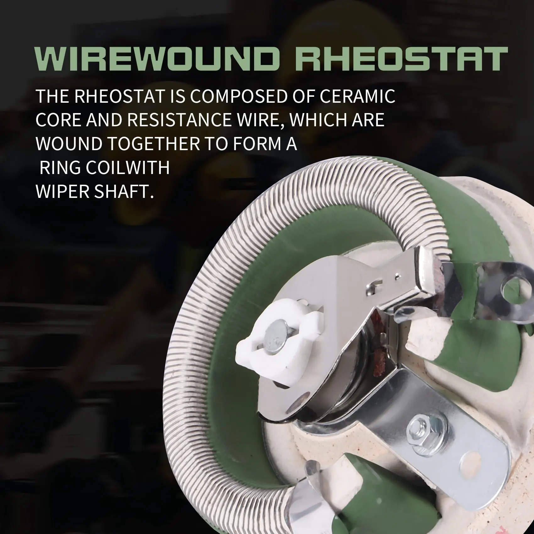 

100W 100 Ohm Wirewound Potentiometer Rotary Resistor Rheostat