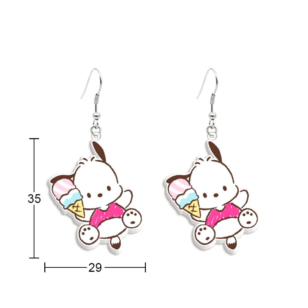 

Japanese Style Sanrio Hello Kitty Pochacco Cute Earring Hook Kimono Pendant Earrings Girls Jewelry Accessories Kids Party Gift
