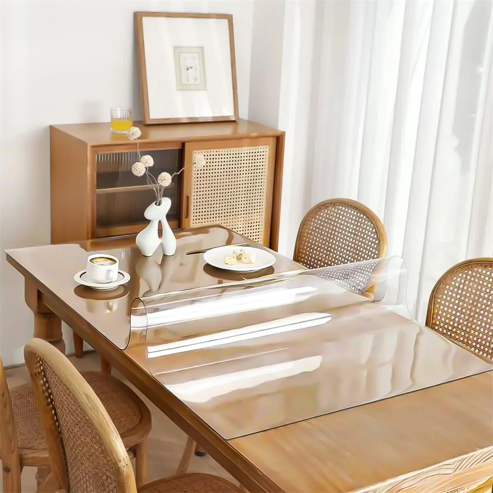 

Защитная пленка для стола из прозрачного ПВХ 1,5 мм для использования внутри и снаружи помещений - водонепроницаемая, маслостойкая, термостойкая