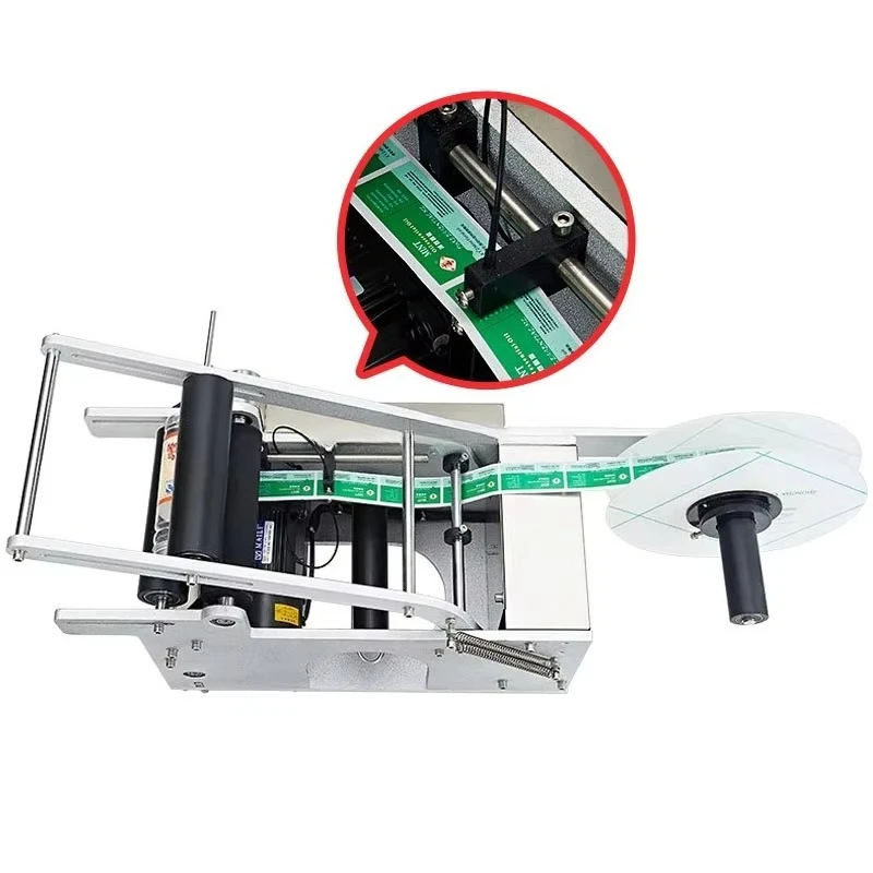 Small Industry Manual Semi Automatic Water Round Bottle Labeling Machine