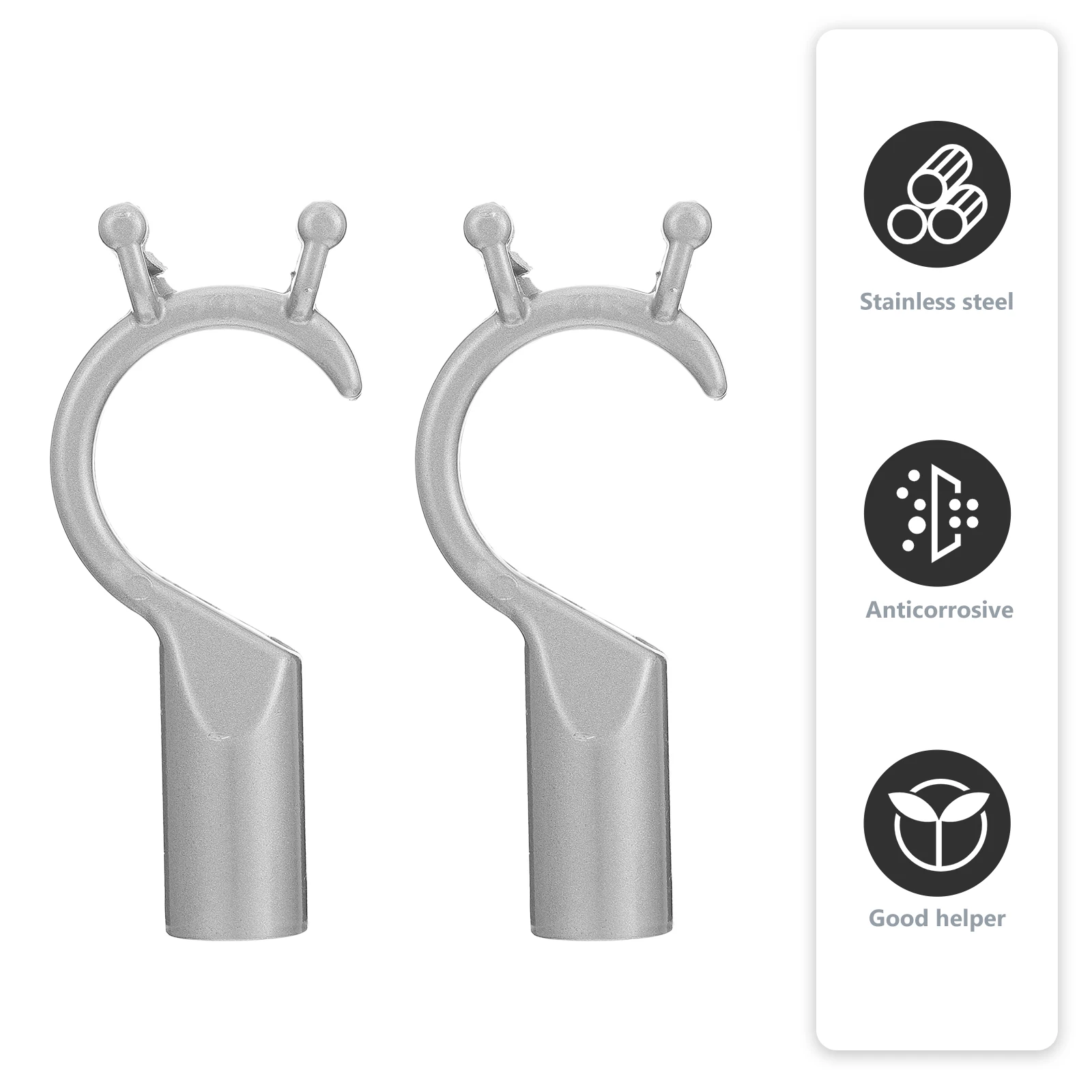

4Pcs Clothes Rack Accessories Clothes Fork Head Replacement Anti-Rust Hanging Tool Practical Household Supplies