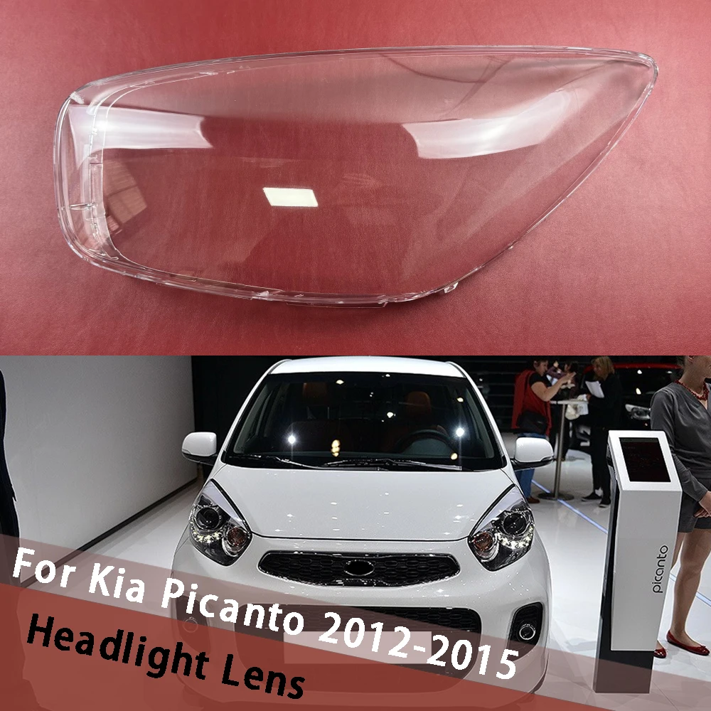 

For Kia Picanto 2012-2015 Car Headlight Cover Transparent Lampshade Headlamp Shell Replace Head Light Original Lens Plexiglass