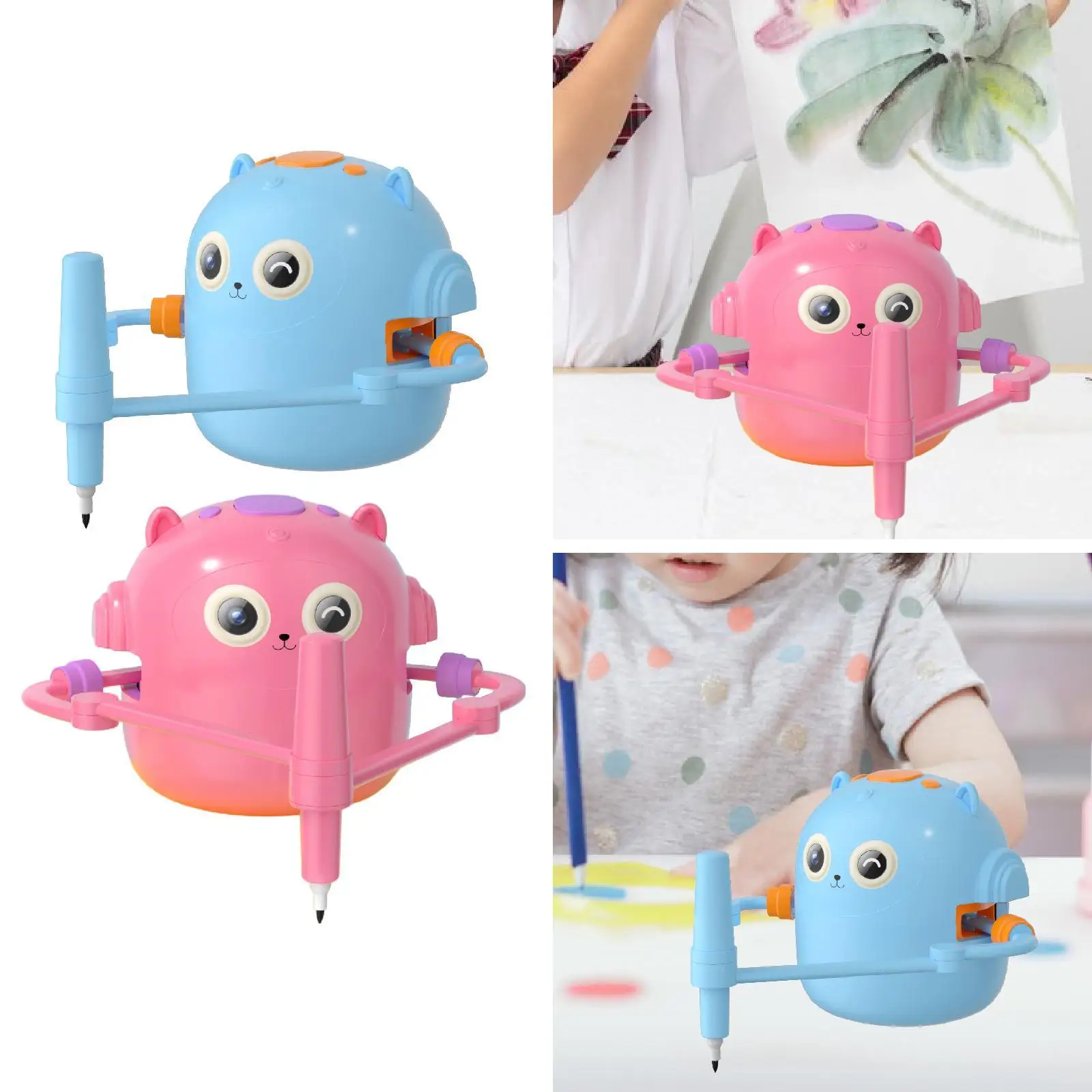 Jouet Robot de dessin pour garçons et filles, peinture automatique avec 100 cartes et 2 stylos, jouet de peinture intelligent de dessin animé