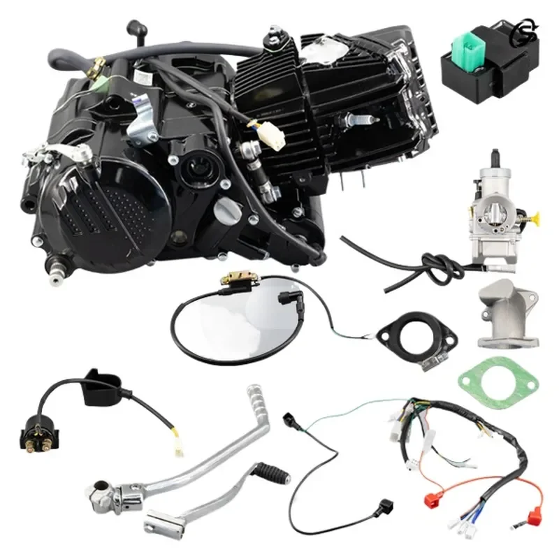 Black Engine Kit for Motorcycle Parts Modifications Repair