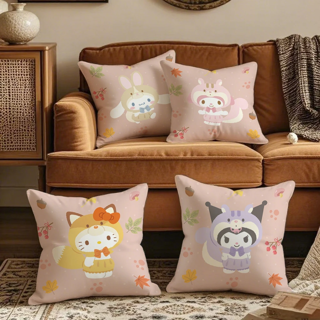 

Милые наволочки «Hello Kitty and My Melody», подходят для дивана, автомобиля, спальни, декоративная наволочка, наволочка