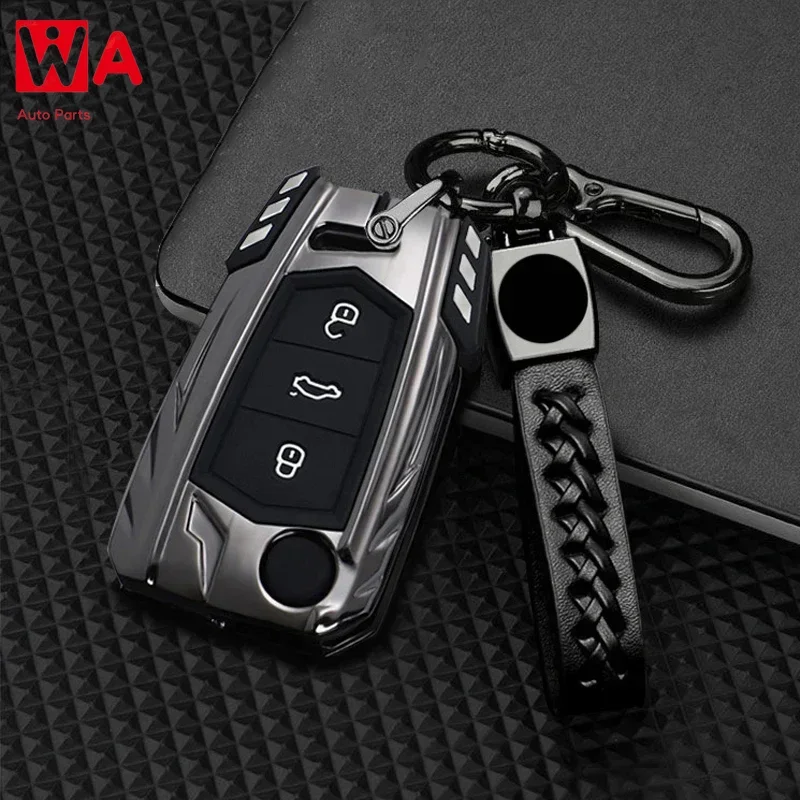 

Zinc Alloy Car Key Cover Case For Volkswagen For VW Bora Polo Tiguan Jetta Passat B5 B6 B7 Golf Beetle For Skoda Octavia