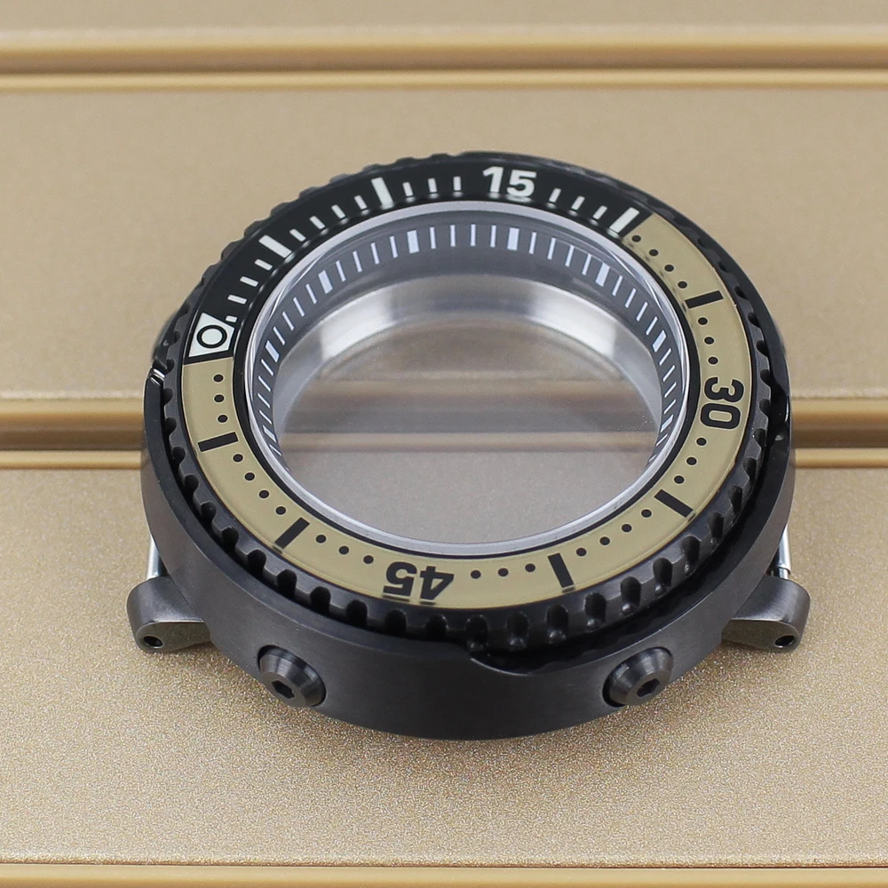 NH35 43 مللي متر ساعة رجالي استبدال حافظة C3 مضيئة الحافة ل Mod Tuna المعلبة Seiko NH35 NH36 NH34 NH38 Movt 20ATM ساعة إصلاح أجزاء #2