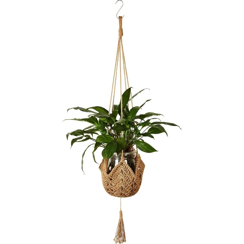 Handmade Macrame Flower Pot Wall Decor Courtyard Garden Hanging Planter Hanging Basket Plant Hanger Hanging Plant