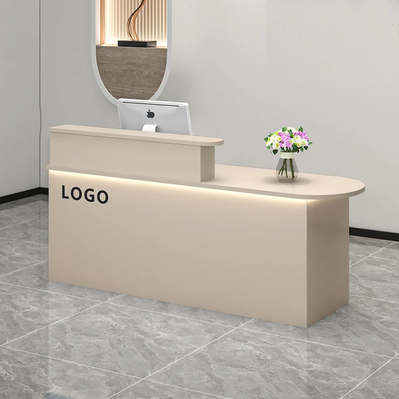 

Luxury Trendy Reception Desk Counter Decorations Modern Office Hair Salon Reception Desk Counter Aesthetic Commercial Furniture